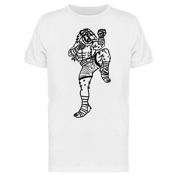 Muay Thai Athlete Graphic T-Shirt Men -Image by Shutterstock, Male Medium