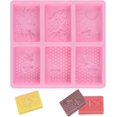 thumbnail image 1 of Moldes de silicona de abeja 3D, moldes de panal para jabones, molde rectangular para hornear pasteles, molde de resina para velas de colmena para manualidades caseras (cuadrado, ro, 1 of 4