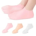 thumbnail image 4 of Soft Silicone Gel Socks Toe Socks for Dry Skin Protection Foot Care Protector Pink L, 4 of 9