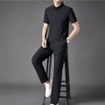 thumbnail image 6 of SOOMLON Business Casual Outfits for Men Big and Tall Short Sleeve Collared Shirts Dressy Pants with Pockets 2 Piece Sets, 6 of 7