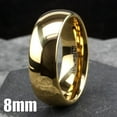 thumbnail image 5 of Tungsten Rings for Men Wedding Bands for Him 8mm Gold Polished Classic, 5 of 8