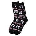 thumbnail image 6 of MeMoi Hope Love Fight Breast Cancer Awareness Bamboo Blend Socks - Womens - Female, 9-11, Black, 6 of 7