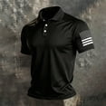 thumbnail image 2 of Hsovts 250 Anniversary USA Merchandise Mens 1776 Independence Day Polo Shirt American Golf Shirt Short Sleeve Patriotic Top Black 2XL, 2 of 4