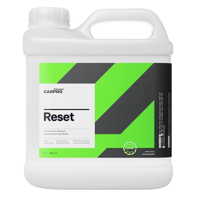 Champú para lavado de autos CARPRO Reset Intensive, 4 litros (135 oz), pH neutro