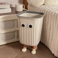 thumbnail image 2 of qiangxu,Cartoon Cute Large Capacity Can Large Opening Detachable Mouth Edge Garbage Cans Lightweight Durable Easy to Clean Wastebaskets for Living Room Bedroom Beige 7.56*7.28*9.84'', 2 of 8