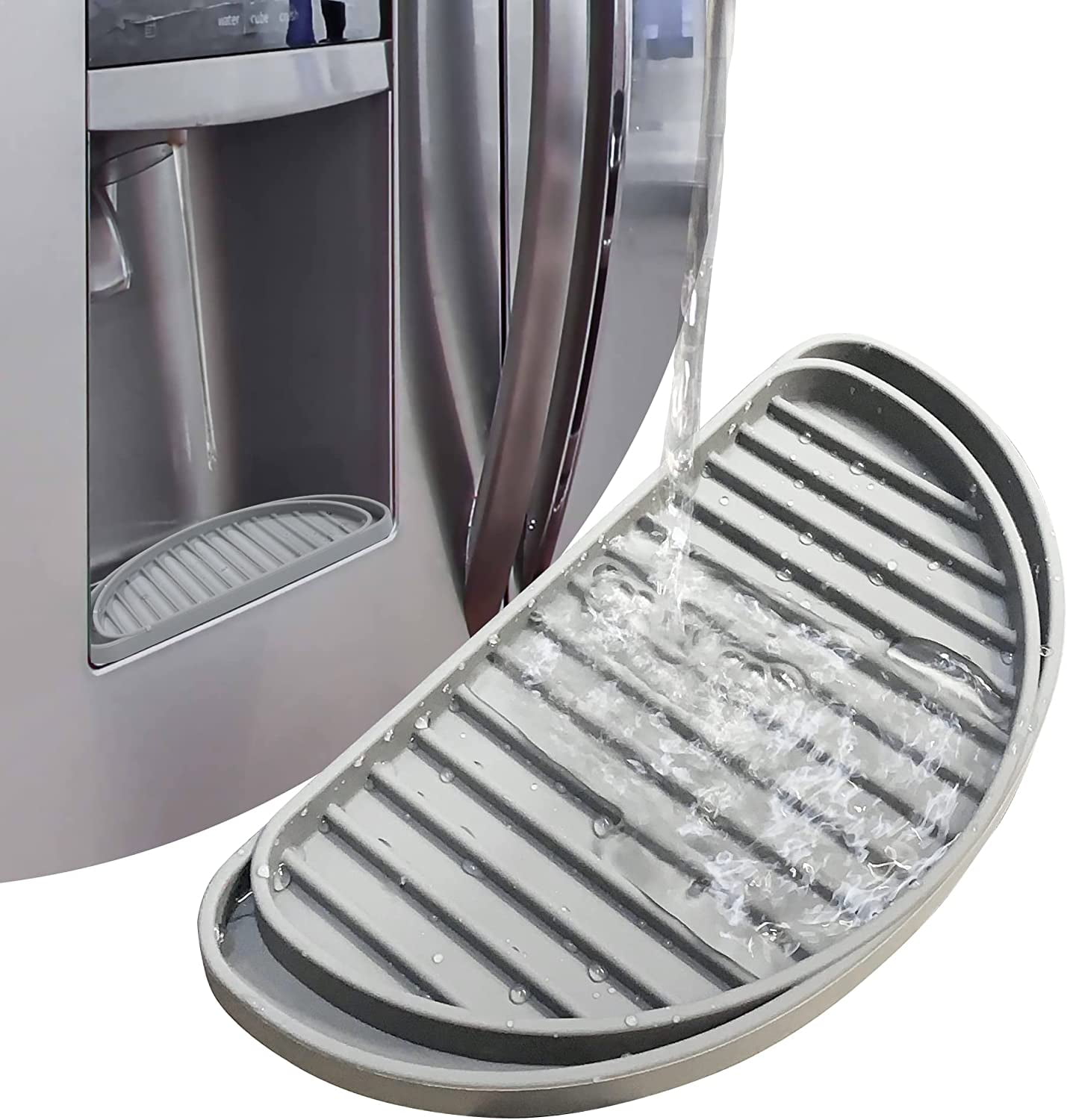 KindGa Refrigerator Drip Tray Catcher, Mini Fridge Drip Tray Protects Ice and Water Dispenser