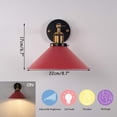 thumbnail image 4 of FSLiving USB Charging Dimmable Cordless Remote Control Battery LED Wall Lamp Fixture Low-Voltage 5V LED Modern Design Macaroon Red Wall Sconce for Laundry Dorm Bedroom - 1 Pack, 4 of 7
