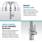 KRAUS Coda 2-Function Single Handle Pull-Down Kitchen Faucet in Chrome
