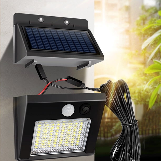 Lampara De Pared Luz solar 48LED exterior 1200mAh reflector valla alumbrado público (48LED) Likrtyny Para estrenar