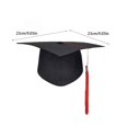thumbnail image 3 of Chapeau de Diplômé Universitaire avec Pompons et Mortier, 3 of 5