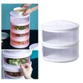 thumbnail image 4 of Sobras Preserve Box Cover Rack Keep Fresh Cocina Refrigerador Organizador 2 capas Sunnimix Estuche de almacenamiento de alimentos, 4 of 8
