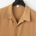 thumbnail image 6 of FRSASU Men's Linen Sets 2 Pieces Summer Vacation Party Beach Outfits Short Sleeve Button Down Shirts and Shorts Set Khaki, 6 of 9