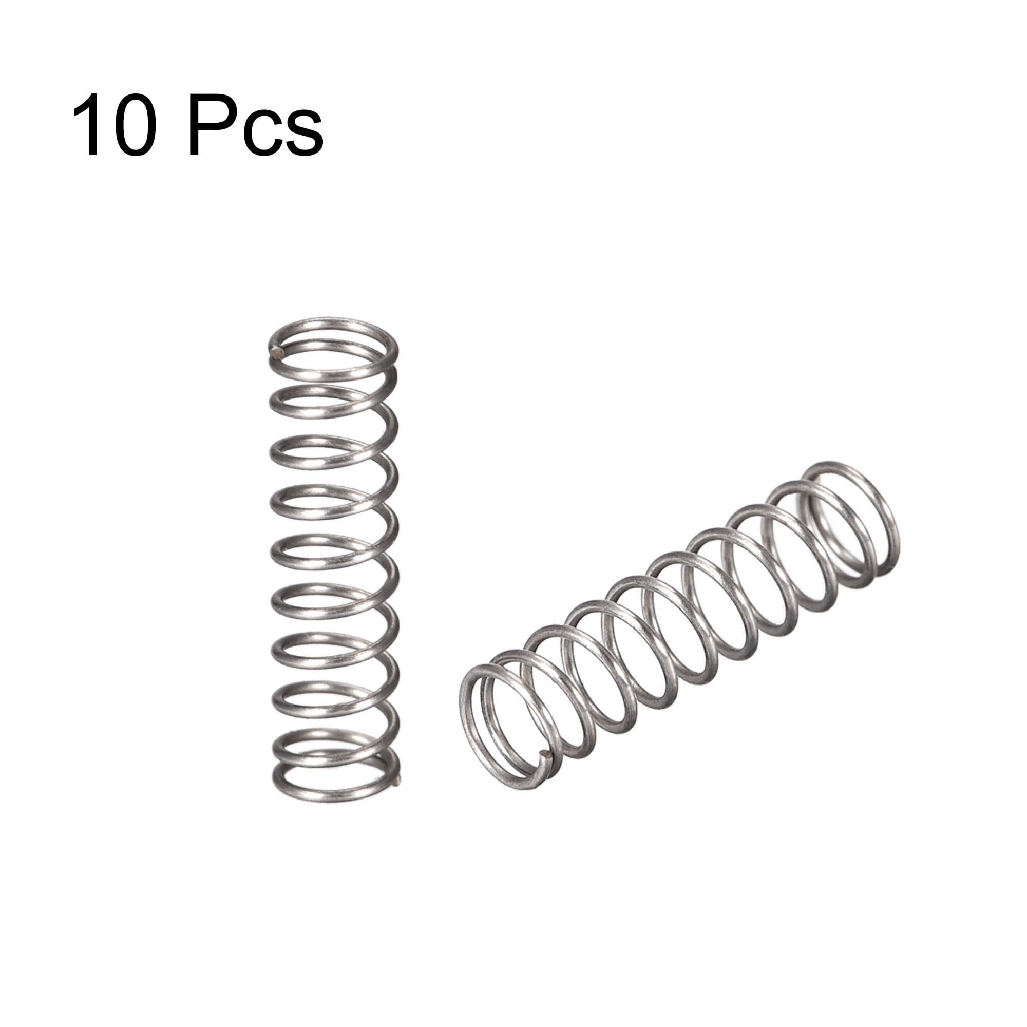 10Pcs 0.4mm Wire Diameter 3/4mm OD Stainless Steel Compression Pressure Spring 