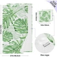 thumbnail image 3 of Monstera Tropical Leaves Cotton Towel Set 2 Piece, 1 Bath Towels 1 Washcloth, Soft Fast Dry Absorbent Face Hand Towel for Bathroom Hotel Gym Spa and Beach, 3 of 7