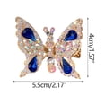 thumbnail image 3 of Dengmore Gift Moving Butterfly Hairpin Children Girl Rhinestone Three dimensional Flying Butterfly Hairpin Hairpin Hair Accessories Gift For Women Blue, 3 of 5