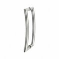 thumbnail image 2 of CRL RC12X12BS Brushed Stainless Glass Mounted Curved Tubular Back-to-Back Pull Handle - 12" (305 mm), 2 of 2