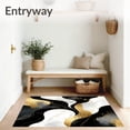 thumbnail image 3 of ODIKA 2'x3' Machine Washable Non-Slip Area Rug, Artistic Black Gold Abstract Fluid Motion High Traffic Rug, Black, 109020, 3 of 7