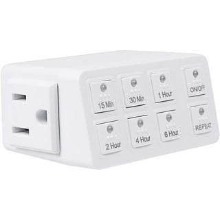 Outlet Timer, 7 Day Wall Plug in Light Timer Outlet, CANAGROW Indoor  Digital Programmable Timers for Electrical Outlets, 3-Prong Dual Outlet for