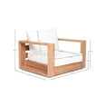 thumbnail image 3 of Meridian Furniture Tulum Off White Water Resisting Outdoor Chair, 3 of 8
