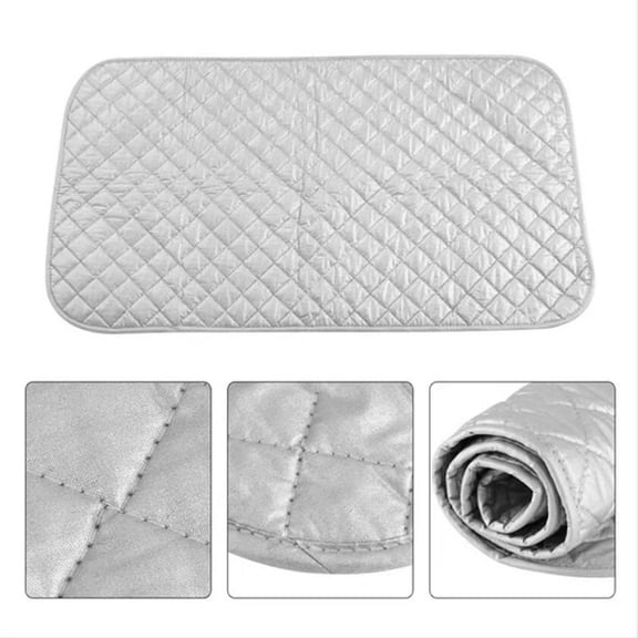Vruelia Stainless Steel Iron Rest Pad Anti-Scald Steam Ironing Mat Protective Plate for Clothes