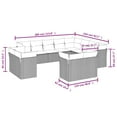 thumbnail image 2 of vidaXL 12 Piece Garden Sofa Set with Cushions Grey Poly Rattan, 2 of 5