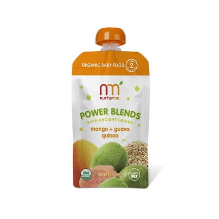 (4 pack) (4 Pack) NurturMe Organic Power Blends Stage 2: Mango + Guava + Quinoa (3.5oz)