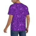 thumbnail image 2 of Fotbe Purple Glitter Baseball Jersey Shirt for Men and Women, Casual Short Sleeves Button Down T-Shirt-XX-Large, 2 of 9