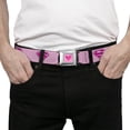 thumbnail image 3 of DC Comics Belt, Seatbelt Buckle Belt, Superman Shield Pink, Youth 22 to 32 Inches, 3 of 9