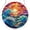 Chasing the Sun Sea, variant on 83 Pieces Acrylic Puzzles Suncatcher Window Hanging, 6.7 Inch Acrylic Jigsaw Puzzle Suncatcher, Acrylic Puzzles Garden Decoration for Birthday Mothers Day Gift Home Decor (Violet Garden Grace)