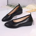 thumbnail image 5 of Women's Wedge Cut-Out Flats Breathable Soft Sole Slip-On Casual Summer Footwear Black 36, 5 of 8