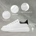 thumbnail image 5 of Platform Casual Men Women Sneakers with Memory Foam Insole Shoes Non Slip Lace Up Stylish Soft Comfortable Dress Sneaker, 5 of 7