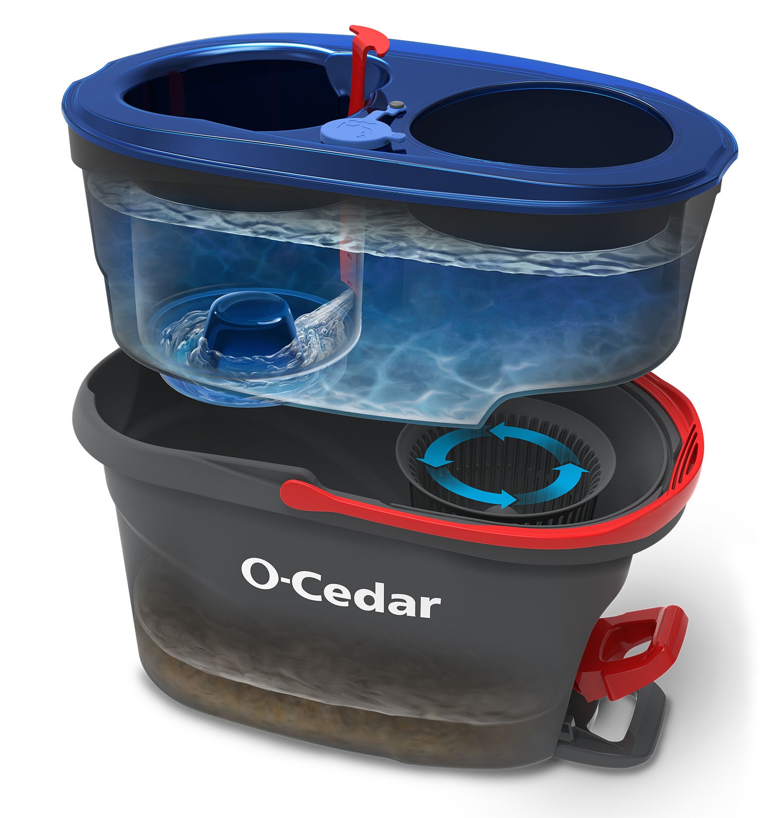 O-Cedar EasyWring RinseClean Spin Mop and Bucket System, Hands-Free System - image 10 of 25