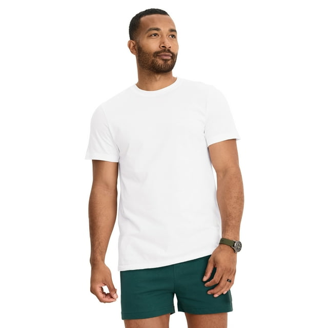 Jockey T-Shirt de Dessous à Col Ras du Cou pour Homme en Coton Extensible Frais