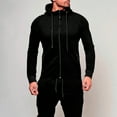 thumbnail image 2 of ZVNAΖH Men's Full Zip Athletic Hoodies with Zipper Pocket Drawstring Hooded Sweatshirt Slim Fit Workout Jacket Coat, 2 of 7