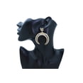 thumbnail image 3 of Women Gold Metal Earrings Set Fashion Bling Crescent Moon Arrow Urban, 3 of 11