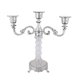 thumbnail image 3 of Candelabro de 3 brazos, elegante candelabro romántico de metal y cristal. Plata, 3 of 9