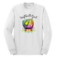 thumbnail image 2 of Wild Bobby, Colorful Softball Girl, Sports, Men Long Sleeve Shirt, White, Large, 2 of 5