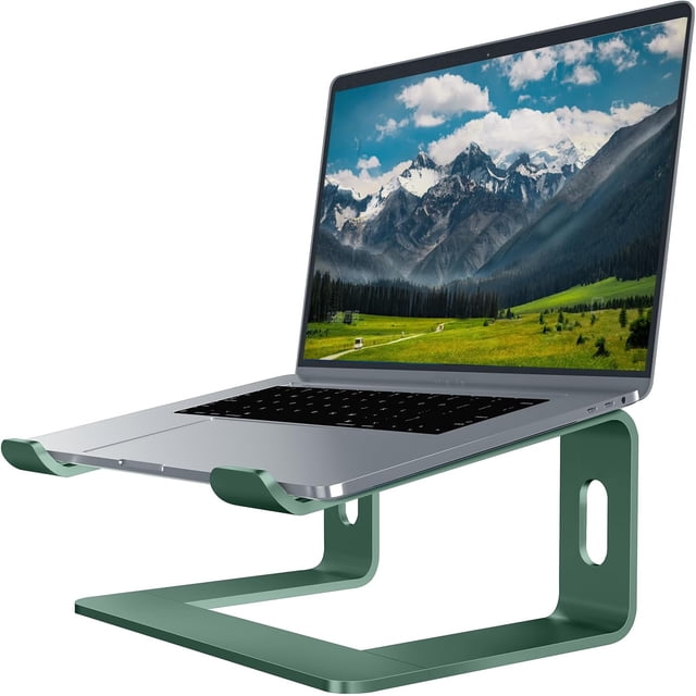 Laptop Stand Aluminum Laptop Riser Compatible with Apple Mac MacBook Air Pro to Notebook Computer Ergonomic Elevator Holder (Pink)