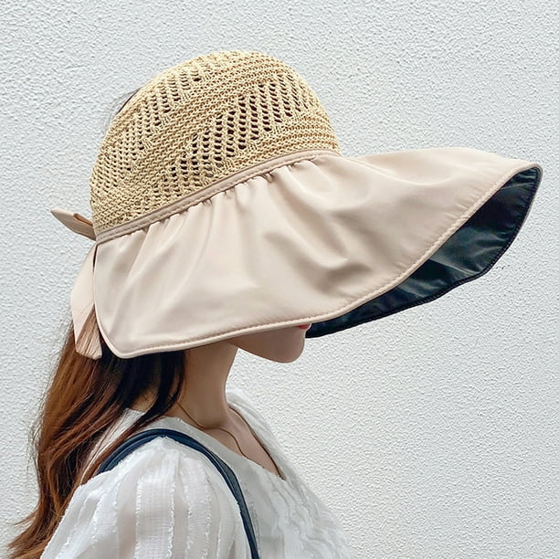 zanvin Bucket Hats on clearance, Fisherman's Hat Women's Fashion Solid  Color Weave Hollow Out With Windproof Cord Cap Sun Hat 