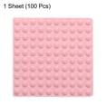 thumbnail image 2 of 100Pcs Cabinet Door Bumper Rubber Pad 5/16" Diameter Sound Dampening 0.1" Thick (Semicircle Shape, Pink), 2 of 6