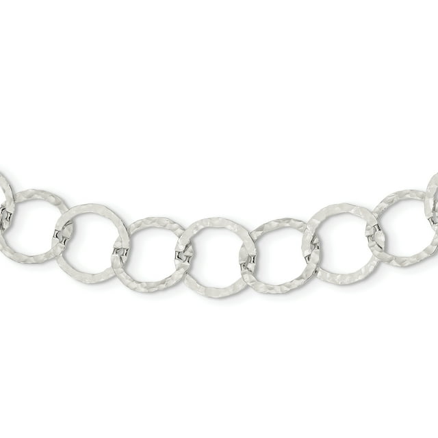 Collier Martelé en Argent Sterling 925 18 Pouces