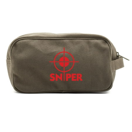 Snipers Scope Canvas Shower Kit Travel Toiletry Bag (Best Sniper Scope In The World)