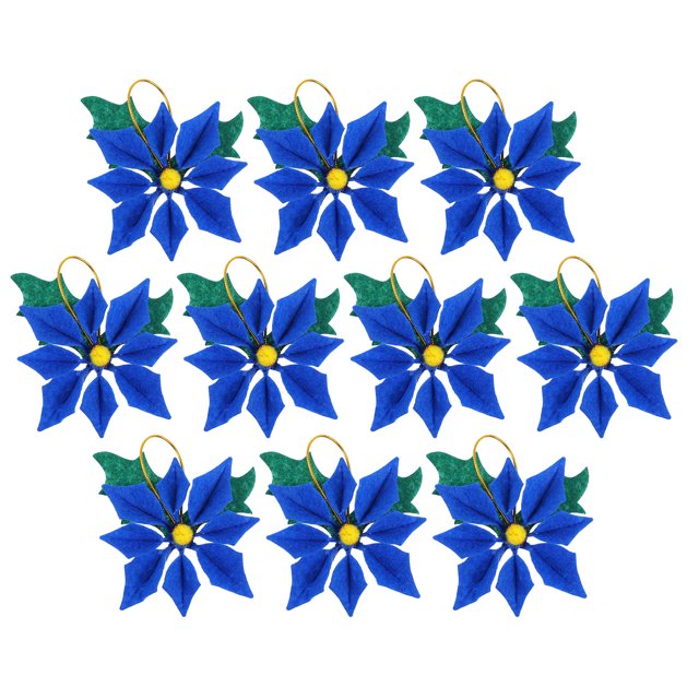 GOOHOCHY 10 piezas de flores artificiales para decoración navideña. Accesorios decorativos para las fiestas.