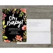 Bright Floral Deluxe Baby Invitation