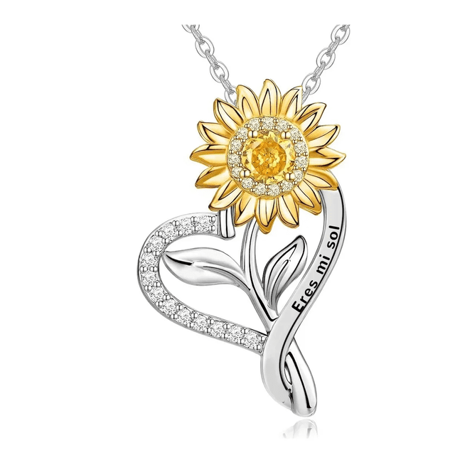 Joyeria Mujer Collare De Plata 925 Collares Girasol Dijes Xtellar Plateado