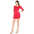 thumbnail image 2 of Women's Casual 3/4 Sleeve Solid Bodycon Mini Dress, 2 of 5