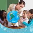 thumbnail image 2 of Amylove 13'' Illuminated World Globe with Stand 720Â°/360Â° Rotation Rewritable Light Up Globe for Kid World Map for Interactive Learning Light with Base Lamp LED Decor(Classic), 2 of 6