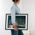 thumbnail image 4 of Downtown Warsaw - Warsaw New York Photography Nightlife Street Photography Cityscape Architecture Vintage Winter Snow Black Framed Wall Art Print 12 x 16 inches, 4 of 8