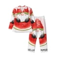 thumbnail image 1 of Fotbe Watermelon Gnome Pijama de Hombre con Estampado de Manga Larga, Conjunto de 2 Piezas, Ropa de Dormir Suave y Cómoda con Bolsillos-Small, 1 of 7