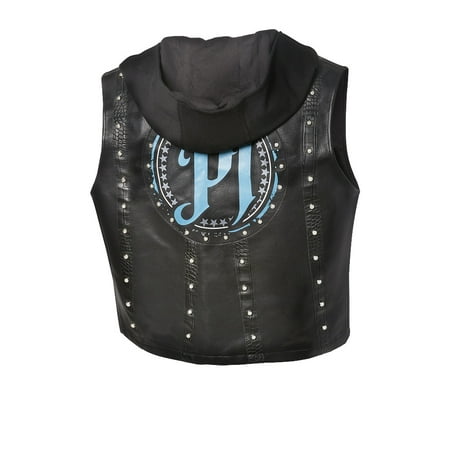 Official Wwe Authentic Aj Styles P1 Black Carolina Blue Vest Small